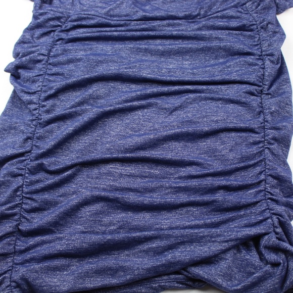 Athleta Blue Dress Small Ruched Long Sleeves Bodycon - Picture 6 of 6
